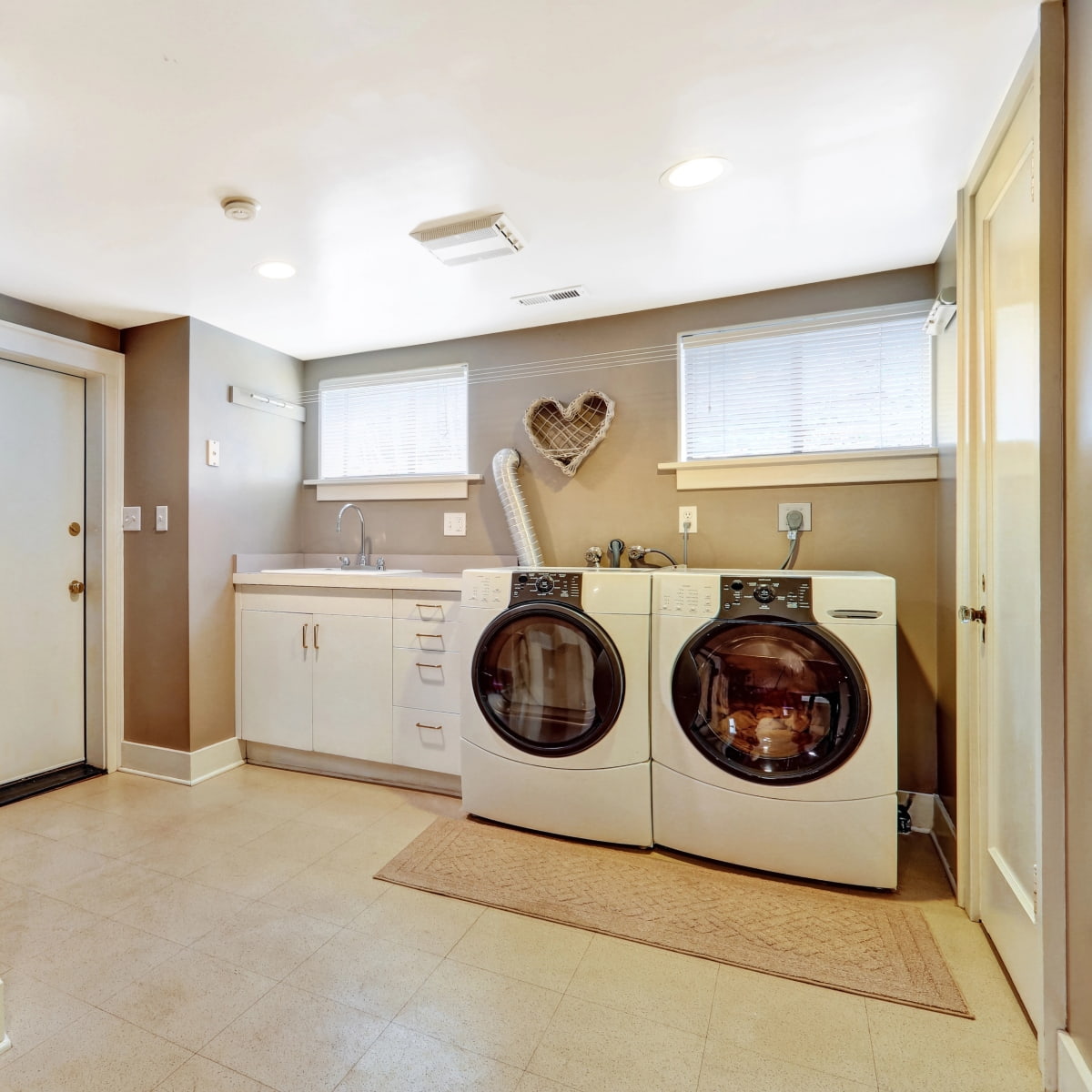 Safe and Maintained Laundry Room